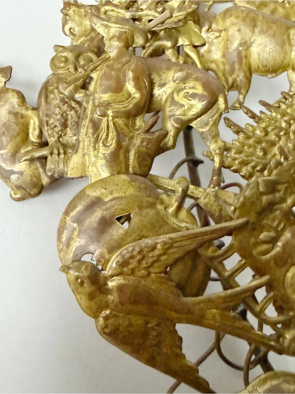 Vintage Dresden Petite Choses All Holiday Brass Wreath 15